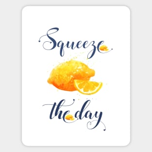 Squeeze the Day Lemon Happiness Art Kitchen Restaurant Decor Sticker